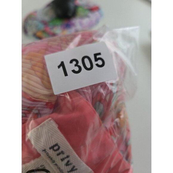 Privy Pleated Surplice Retro Floral Cropped Top Size Large - Picture 7 of 7